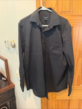 Van Heusen Black Lightweight Men's Shirt Jacket - Long Sleeve